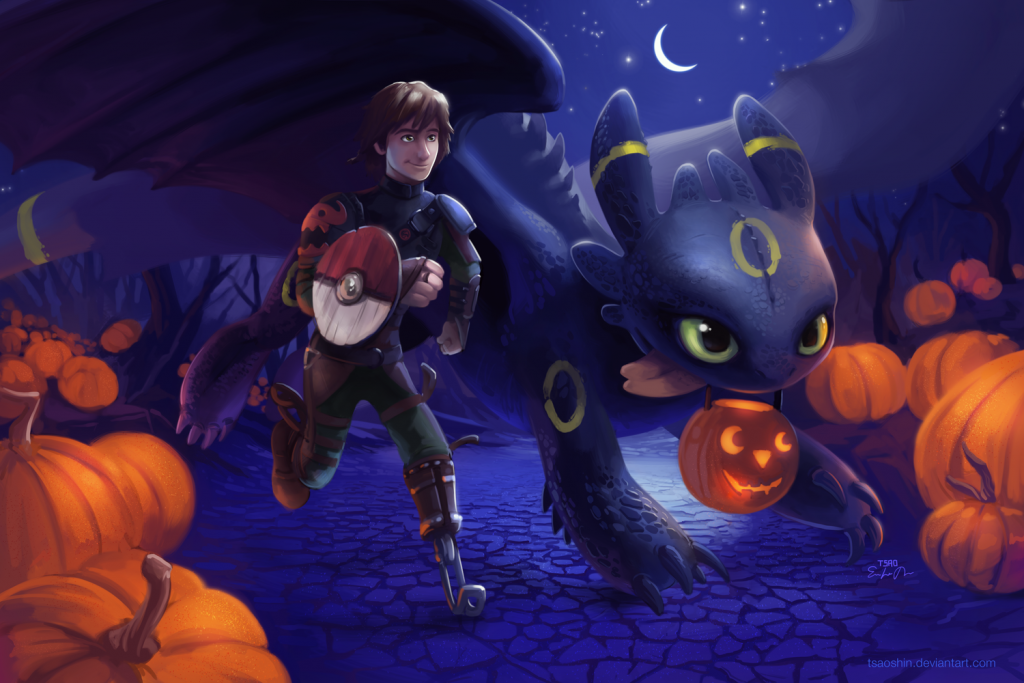 Hiccup and Toothless Trick or Treating.