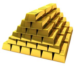 Pile of gold bullion
