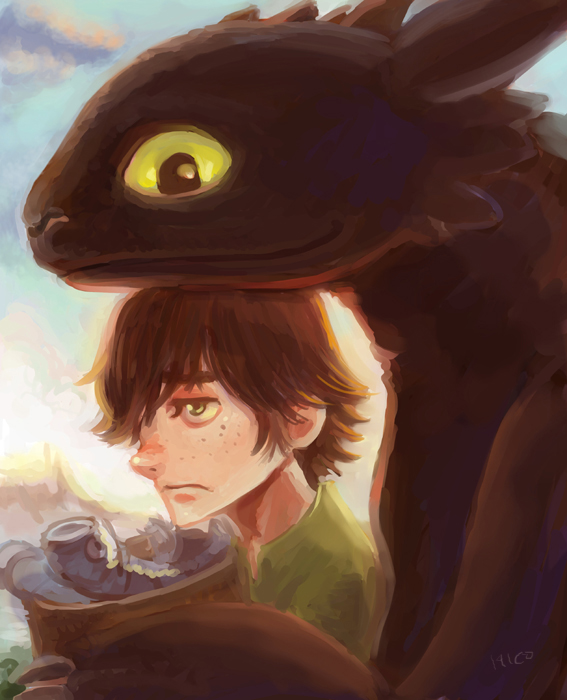 how to train your dragon hiccup and toothless hug