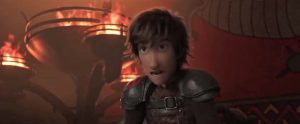 Hiccup in Berk's Great Hall, deciding to leave Berk forever