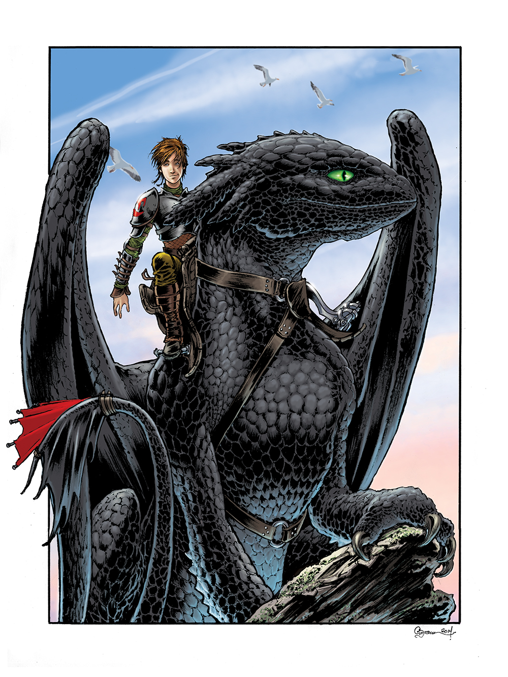 Hiccup and Toothless by DanielGovar