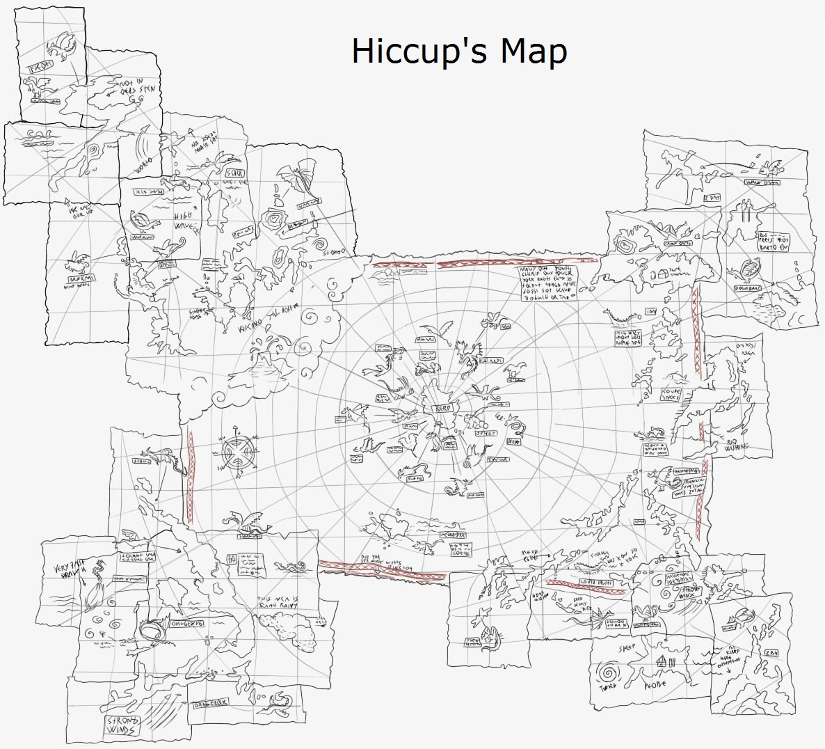 Sketch of Hiccup's Map