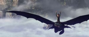 Hiccup riding Toothless