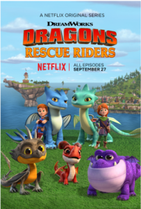 Promotional poster of "DreamWorks Dragons - Rescue Riders"